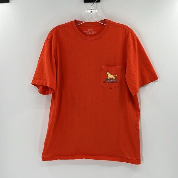 Vineyard Vines Men's Yellow Lab Short Sleeve Tee - Orange - Small - Picture 3 of 7